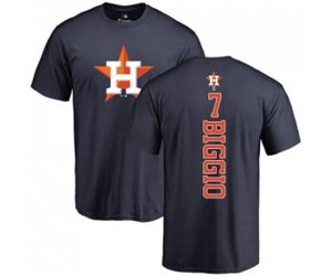 Houston Astros #7 Craig Biggio Navy Blue Backer T-Shirt