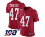 New York Giants #47 Alec Ogletree Red Limited Red Inverted Legend 100th Season Football Jersey