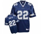 Dallas Cowboys #22 Emmitt Smith Authentic Navy Blue Team Color Throwback Football Jersey