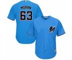 Miami Marlins Brian Moran Replica Blue Alternate 1 Cool Base Baseball Player Jersey