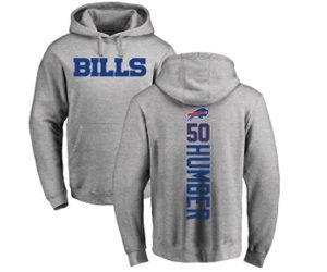 Buffalo Bills #50 Ramon Humber Ash Backer Pullover Hoodie