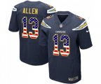 Los Angeles Chargers #13 Keenan Allen Elite Navy Blue Home USA Flag Fashion Football Jersey