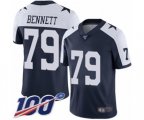 Dallas Cowboys #79 Michael Bennett Navy Blue Throwback Alternate Vapor Untouchable Limited Player 100th Season Football Jersey