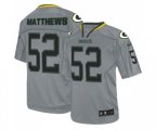 Green Bay Packers #52 Clay Matthews Elite Lights Out Grey Football Jersey
