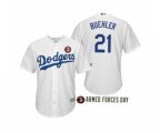 2019 Armed Forces Day Walker Buehler Los Angeles Dodgers White Jersey