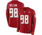 Tampa Bay Buccaneers #98 Anthony Nelson Limited Red Therma Long Sleeve Football Jersey