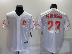 San Francisco Giants #23 Joc Pederson White 2021 City Connect Stitched Cool Base Nike Jersey