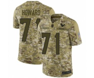 Houston Texans #71 Tytus Howard Limited Camo 2018 Salute to Service Football Jersey