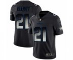 Dallas Cowboys #21 Ezekiel Elliott Black Smoke Fashion Limited Football Jersey