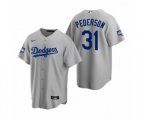 Los Angeles Dodgers Joc Pederson Gray 2020 World Series Champions Replica Jersey