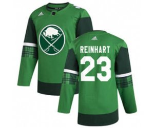 Buffalo Sabres #23 Sam Reinhart 2020 St. Patrick\'s Day Stitched Hockey Jersey Green