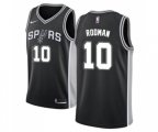 San Antonio Spurs #10 Dennis Rodman Swingman Black Road NBA Jersey - Icon Edition