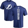Tampa Bay Lightning #55 Braydon Coburn Royal Blue Backer T-Shirt