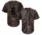 St. Louis Cardinals #6 Stan Musial Authentic Camo Realtree Collection Flex Base Baseball Jersey