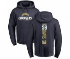 Los Angeles Chargers #58 Thomas Davis Sr Navy Blue Backer Pullover Hoodie