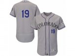 Colorado Rockies #19 Charlie Blackmon Grey Flexbase Authentic Collection MLB Jersey