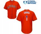 Houston Astros #1 Carlos Correa Replica Orange USA Flag Fashion MLB Jersey