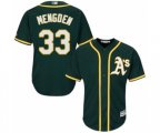 Oakland Athletics Daniel Mengden Replica Green Alternate 1 Cool Base Baseball Player Jersey