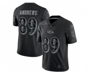 Baltimore Ravens #89 Mark Andrews Black Reflective Limited Stitched Football Jersey