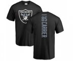 Oakland Raiders #85 Derek Carrier Black Backer T-Shirt