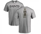 New Orleans Saints #89 Josh Hill Ash Backer T-Shirt