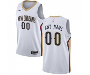 New Orleans Pelicans Customized Swingman White Home Basketball Jersey - Association Edition