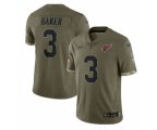 Arizona Cardinals #3 Budda Baker 2022 Olive Salute To Service Limited Stitched Jersey