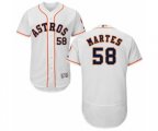 Houston Astros Francis Martes White Home Flex Base Authentic Collection Baseball Player Jersey