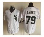 Men Chicago White Sox #79 Jose Abreu White 2016 Official Cool Base Jersey