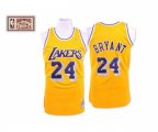Los Angeles Lakers #24 Kobe Bryant Authentic Gold Throwback Basketball Jersey