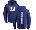 New York Giants #10 Eli Manning Royal Blue Backer Pullover Hoodie