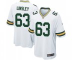 Green Bay Packers #63 Corey Linsley Game White Football Jersey