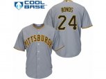 Pittsburgh Pirates #24 Barry Bonds Replica Grey Road Cool Base MLB Jersey