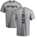 New England Patriots #38 Brandon Bolden Ash Backer T-Shirt