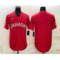 Canada Baseball Blank 2023 Red World Classic Stitched Jerseys