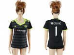 Women Chelsea #1 Begovic Away Soccer Club Jersey
