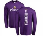 Minnesota Vikings #11 Laquon Treadwell Purple Backer Long Sleeve T-Shirt