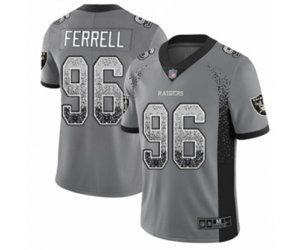 Oakland Raiders #96 Clelin Ferrell Limited Gray Rush Drift Fashion Football Jersey