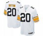 Pittsburgh Steelers #20 Cameron Sutton Game White Football Jersey