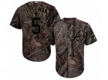 Atlanta Braves #5 Freddie Freeman Camo Realtree Collection Cool Base Stitched MLB Jersey