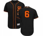 San Francisco Giants #6 Steven Duggar Black Alternate Flex Base Authentic Collection Baseball Jersey