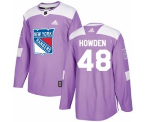 Adidas New York Rangers #48 Brett Howden Authentic Purple Fights Cancer Practice NHL Jersey
