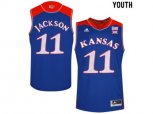 2016 Youth Kansas Jayhawks Josh Jackson #11 College Basketball Authentic Jersey - Royal Blue