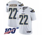 Los Angeles Chargers #22 Justin Jackson White Vapor Untouchable Limited Player 100th Season Football Jersey