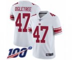 New York Giants #47 Alec Ogletree White Vapor Untouchable Limited Player 100th Season Football Jersey