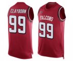 Atlanta Falcons #99 Adrian Clayborn Limited Red Player Name & Number Tank Top Football Jersey