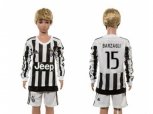 Juventus #15 Barzagli Home Long Sleeves Kid Soccer Club Jersey