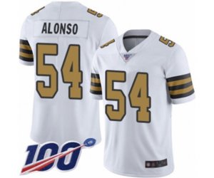 New Orleans Saints #54 Kiko Alonso Limited White Rush Vapor Untouchable 100th Season Football Jersey