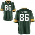 Green Bay Packers #86 Malik Taylor Nike Green Vapor Limited Player Jersey