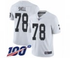 Oakland Raiders #78 Art Shell White Vapor Untouchable Limited Player 100th Season Football Jersey